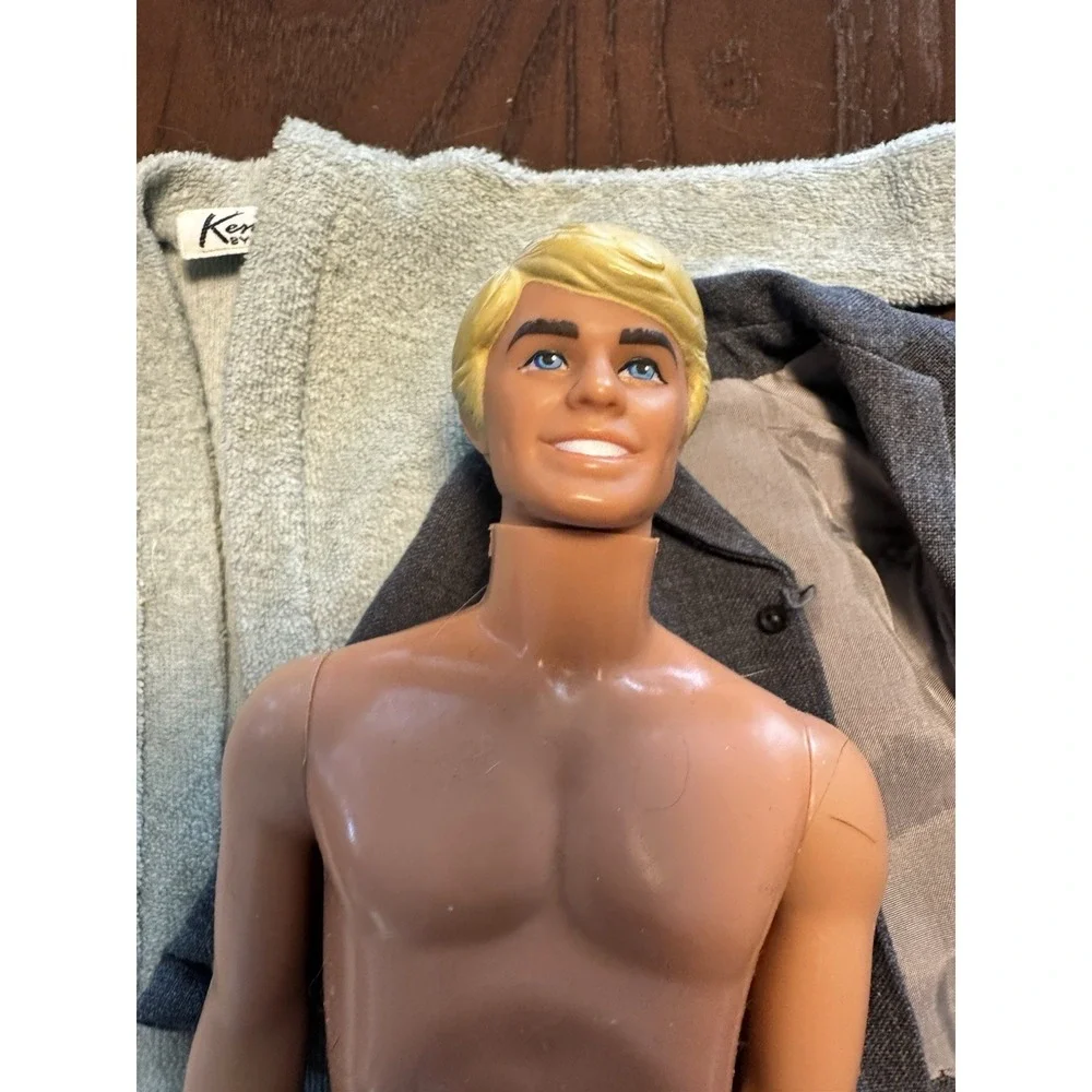 Vintage KEN Barbie Doll 1968 Mattel Hong Kong With Robe And Jacket - Picture 1 of 6